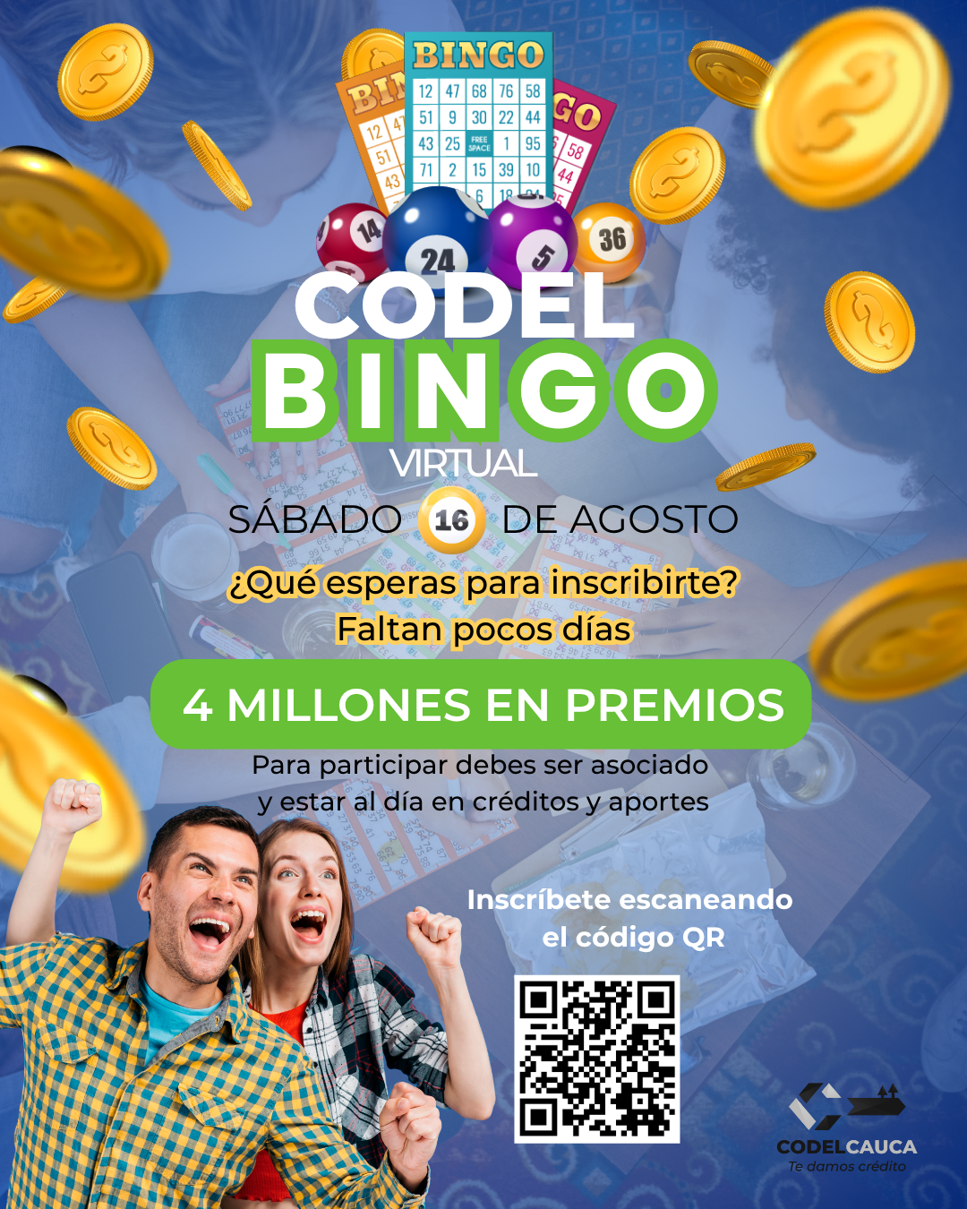 Últimos días de inscripción al CODELBINGO VIRTUAL 2025